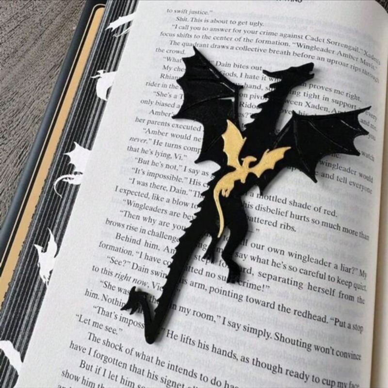 ✨ New! Fourth Wing & Iron Flame by Rebecca Yarros Dragon Bookmark ✨