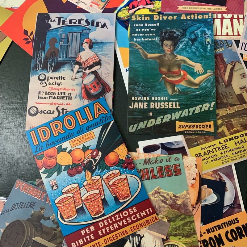 Vintage Ad Poster Wall Collage Kit - New!