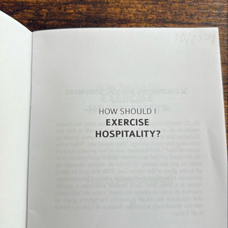 How Should I Exercise Hospitality