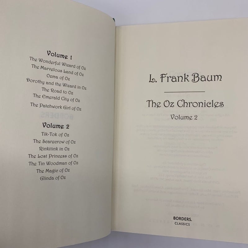 Borders Classics The Oz Chronicles Volumes 1 and 3 Leather Bound Classics 