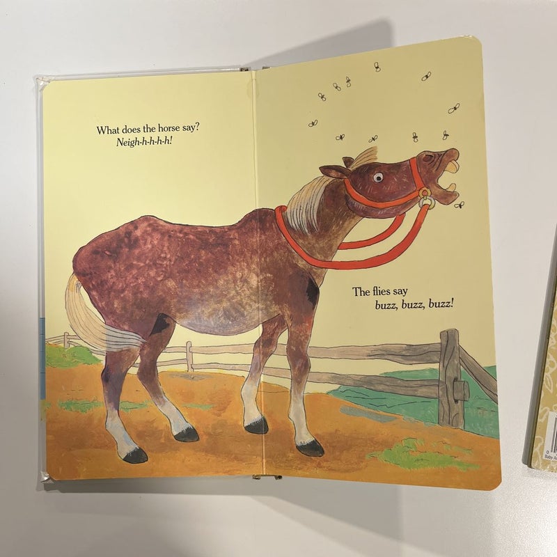 Little Golden Book Bundle: Animal Sounds (board book) AND Baby Animals on the Farm