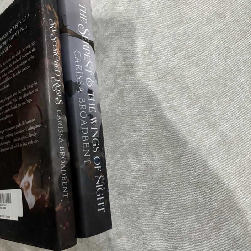 Carissa broadbent indie hardcovers (serpent and the wings of night, six scorched roses)