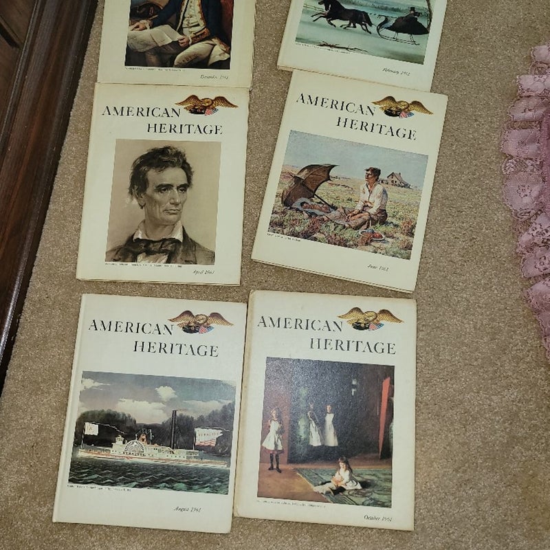 American Heritage Complete Set Volumes 1-6 Year 1961