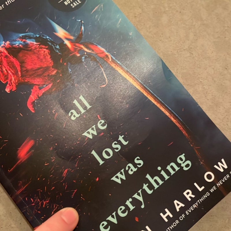 all we lost was everything 