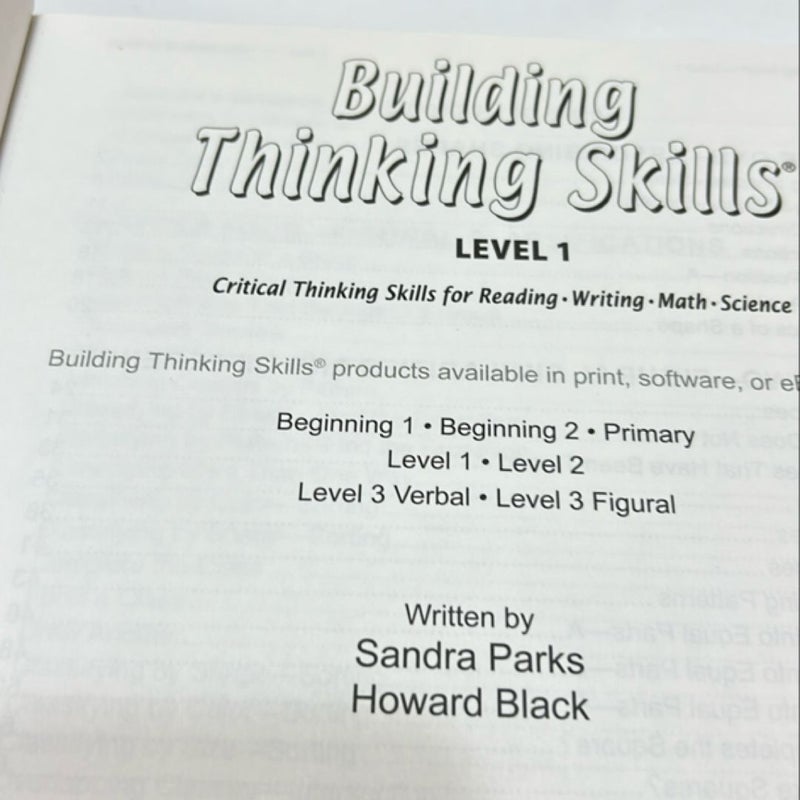 Building Thinking Skills Level 1