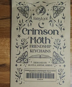 The Crimson Moth Friendship Keychain