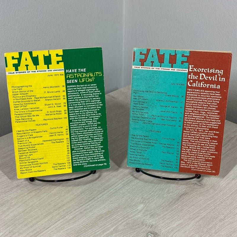 Lot of Two FATE: True Stories of the Strange and Unknown Magazine