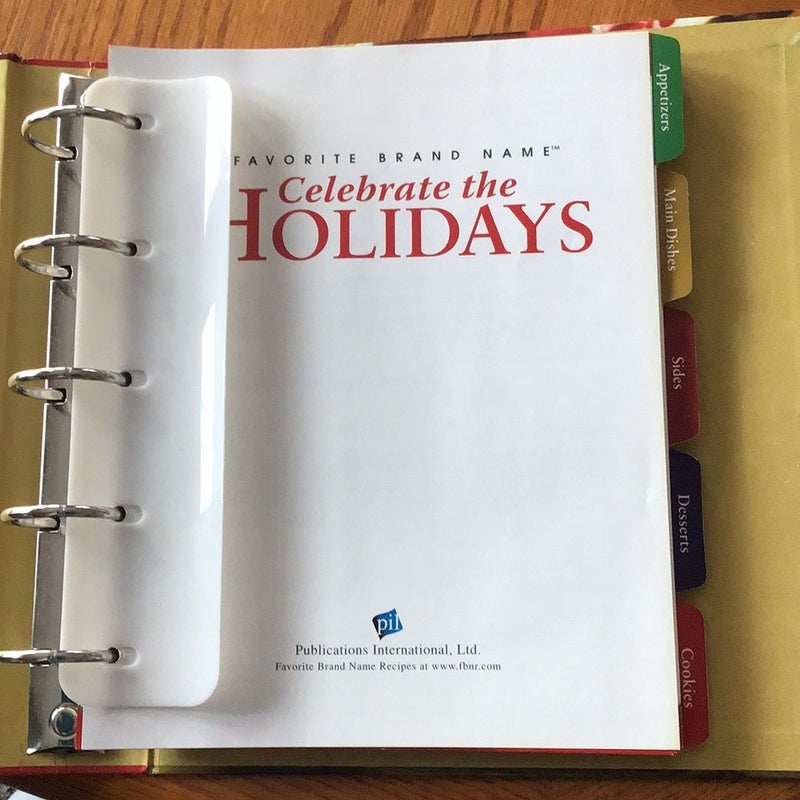 Favorite Brand Name CELEBRATE THE HOLIDAYS  5 Ring Binder Holidays