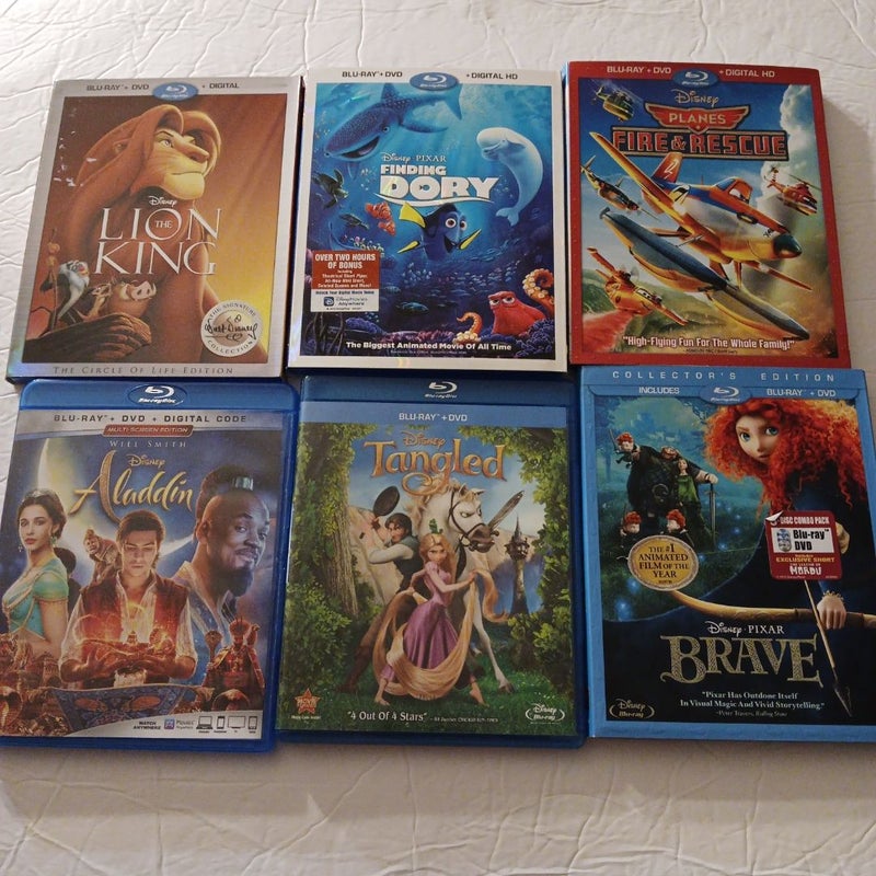 Disney Blu-Ray Lot of 6