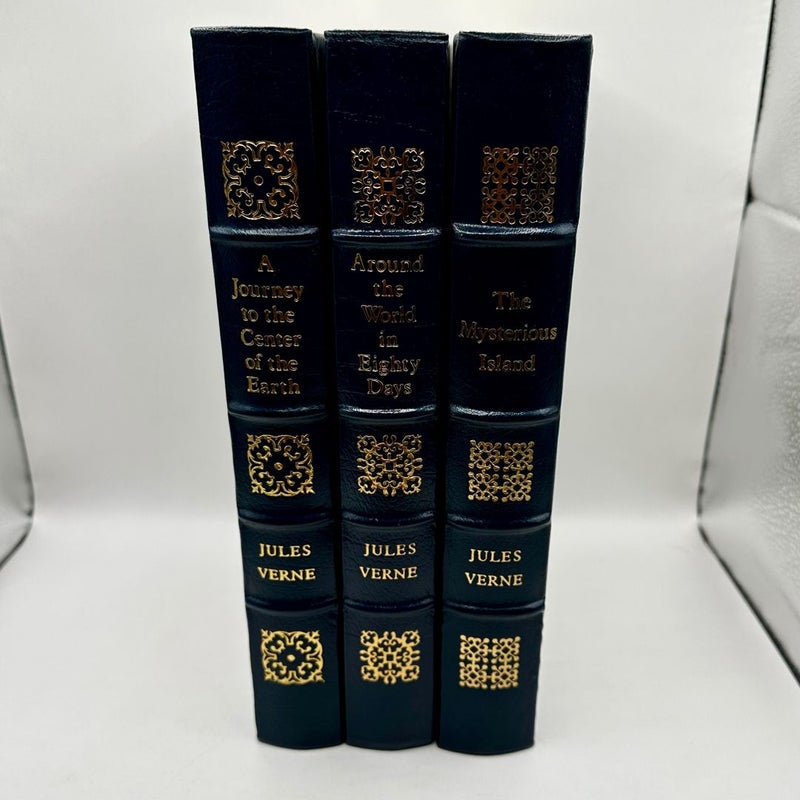 Easton Press Mysterious Island Around World Journey Center Earth 
