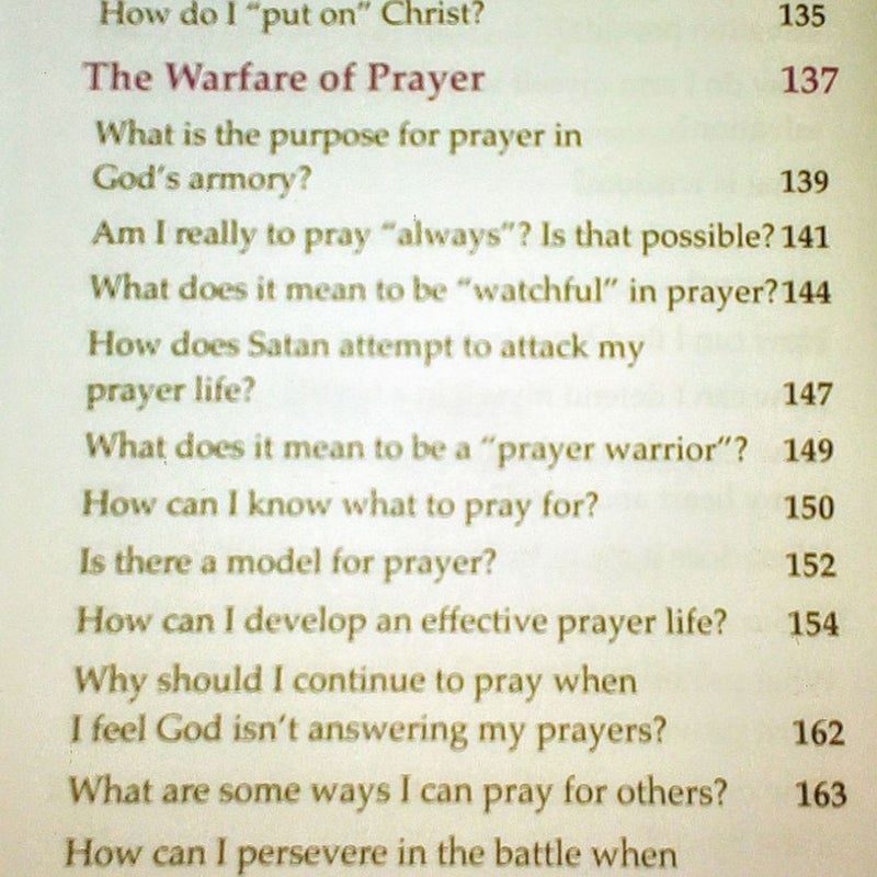 Answers to Questions about SPIRITUAL WARFARE 