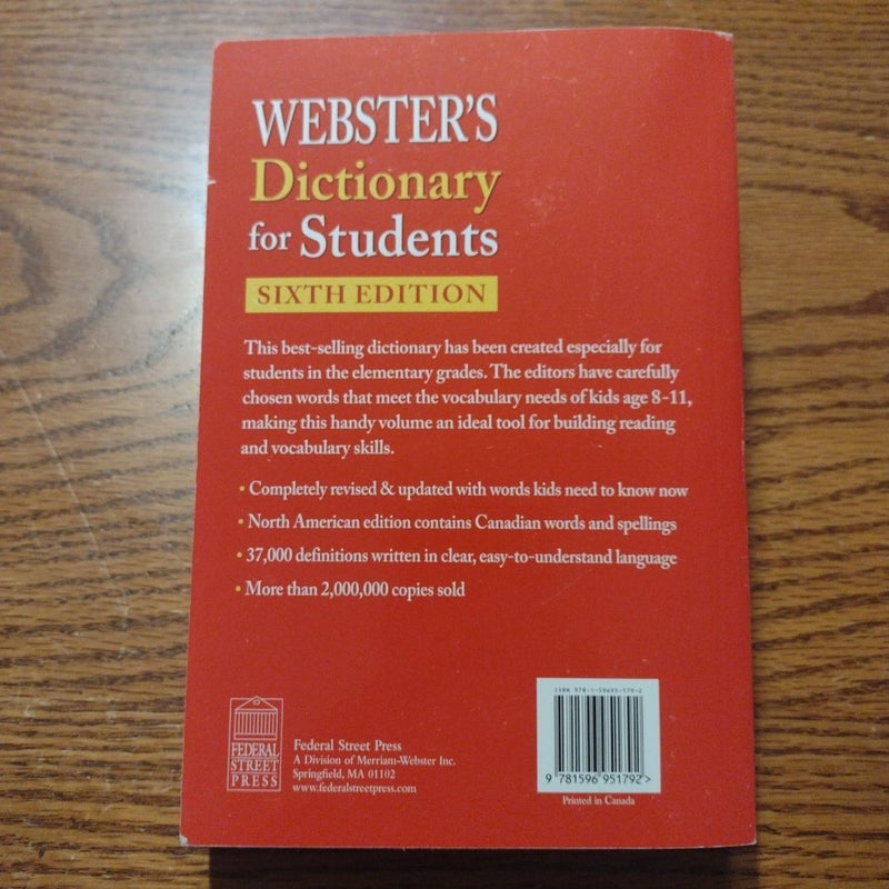 Webster's Dictionary for Students, Sixth Edition