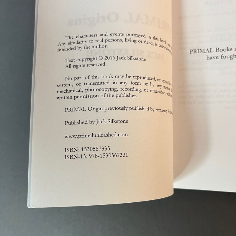 PRIMAL Origins ex-library trade paperback