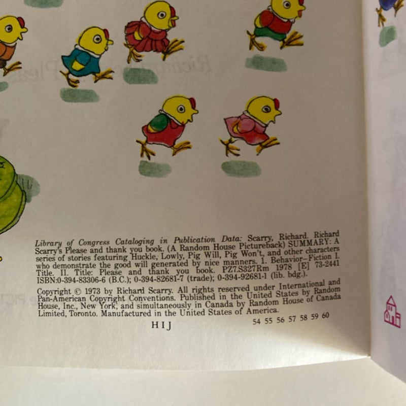 Richard Scarry's Please and Thank You Book