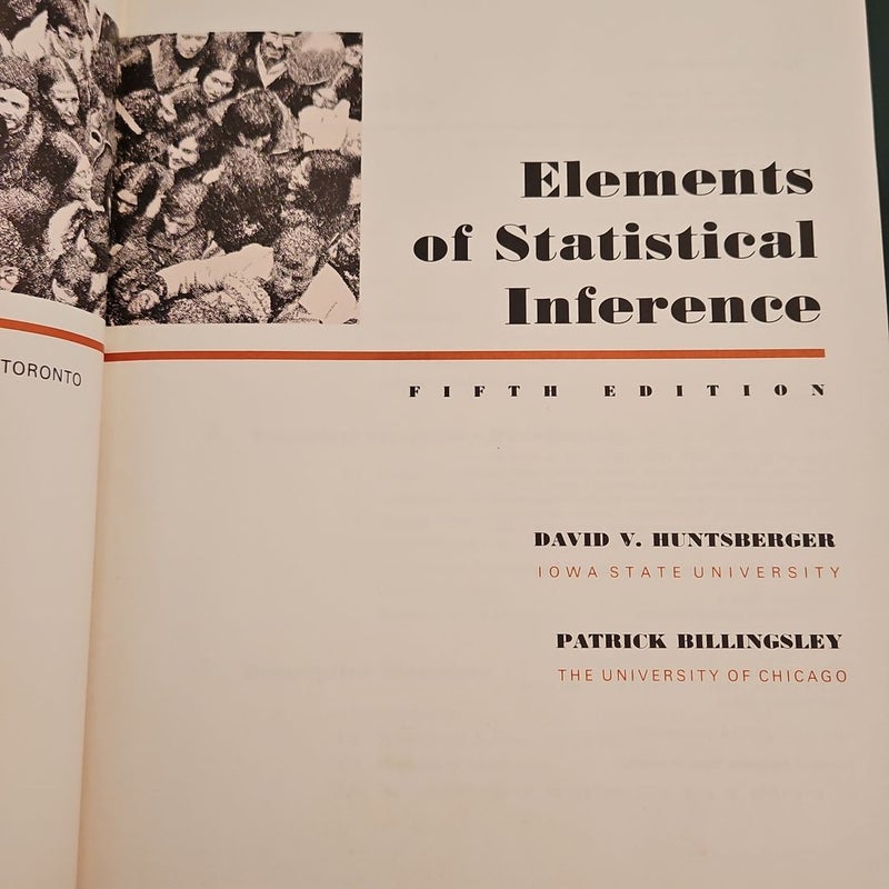 Elements of Statistical Inference