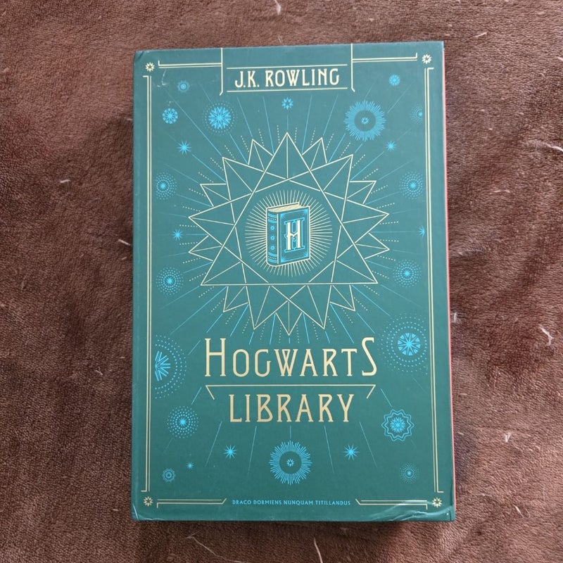 Hogwarts Library. Includes Fantastic Beasts, Quidditch through the Ages, & Tales of  Beedle the Bard.