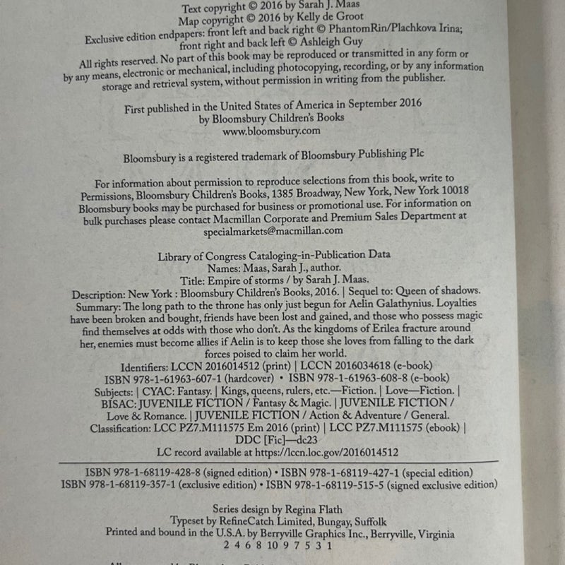 Empire of Storms: Signed Edition