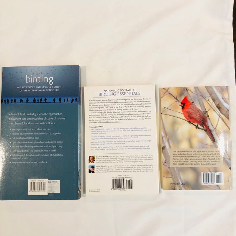 Birding Books Bundle: Birding, Birding Essentials, Backyard Birds (Signed Copy)