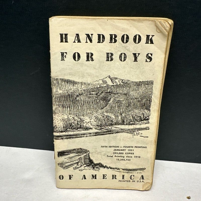 1951 Handbook for Boys 5th Edition 4th Print Boy Scouts of America PB