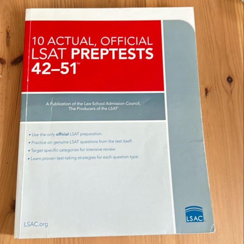 10 Actual, Official LSAT PrepTests 42-51