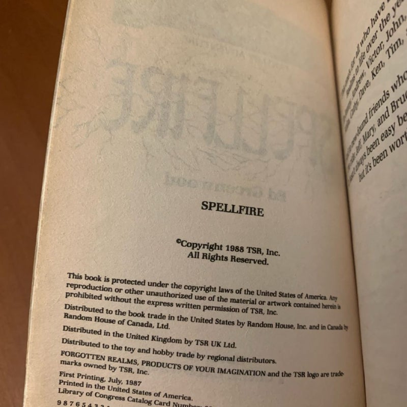 Spellfire, Shandril’s Saga 1, First Edition First Printing