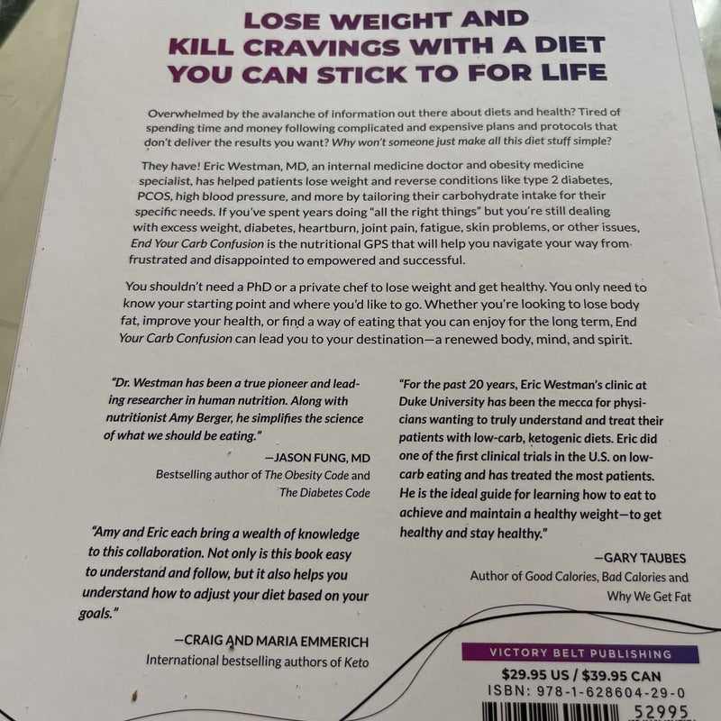 End Your Carb Confusion by Eric C. Westman, Paperback Pangobooks