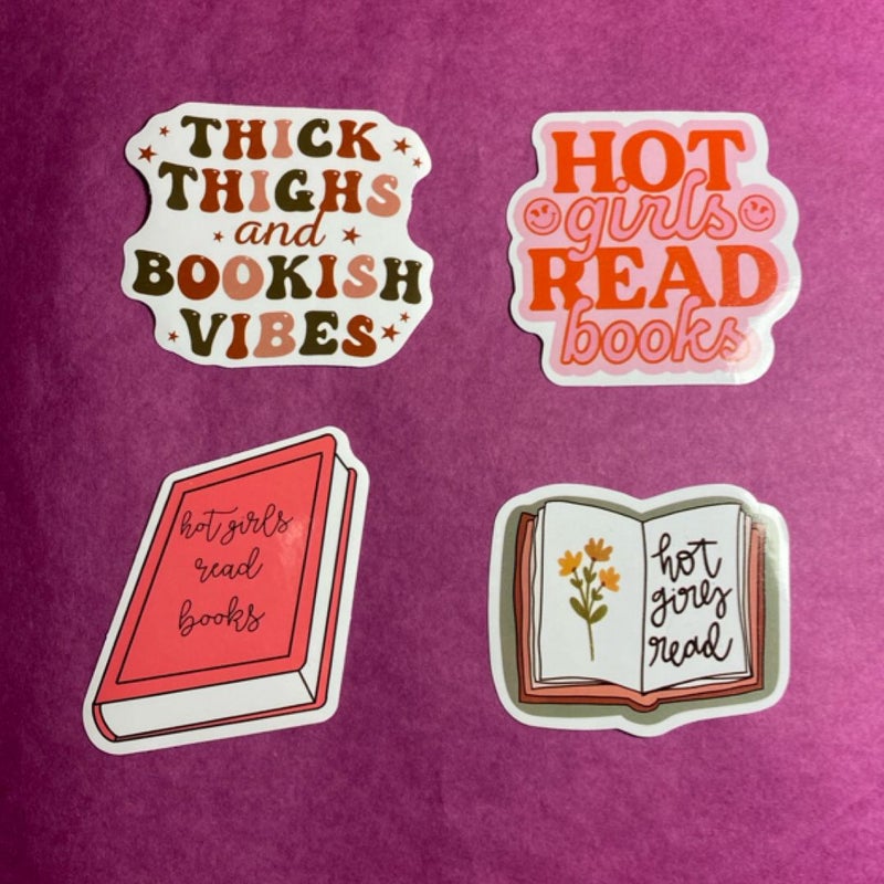 Add on Girls Read Bookish Stickers