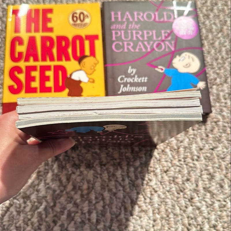 Lot of Crockett Johnson books (Harold’s and the purple crayon series and carrot seed) 