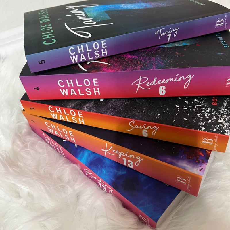 Boys of Tommen (Binding 13) series 1-5 Chloe Walsh ombre spines