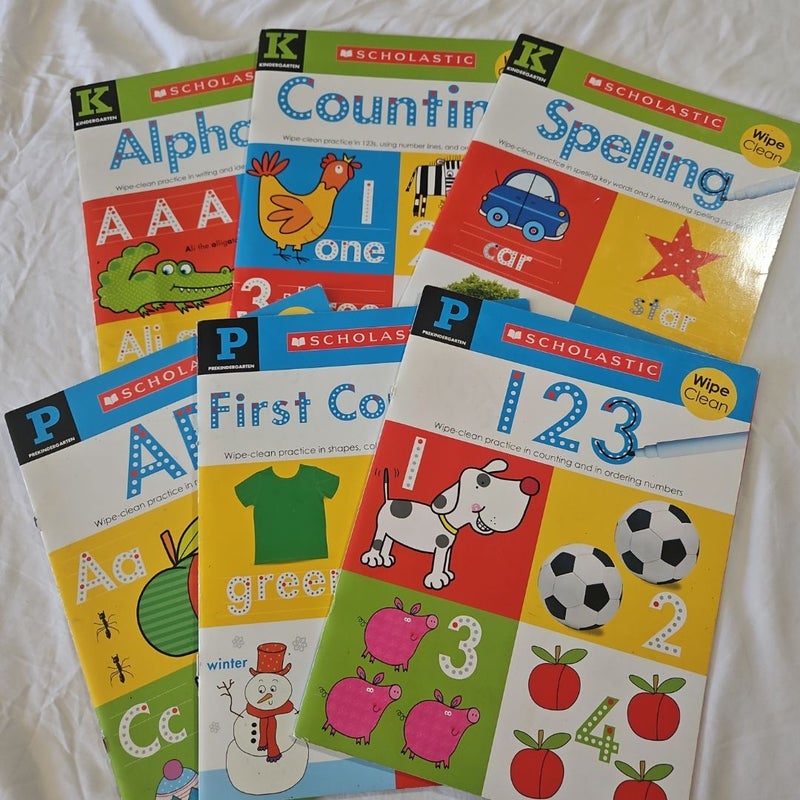 Scholastic 123, ABC, First Concepts, Alphabet, Counting, and Spelling