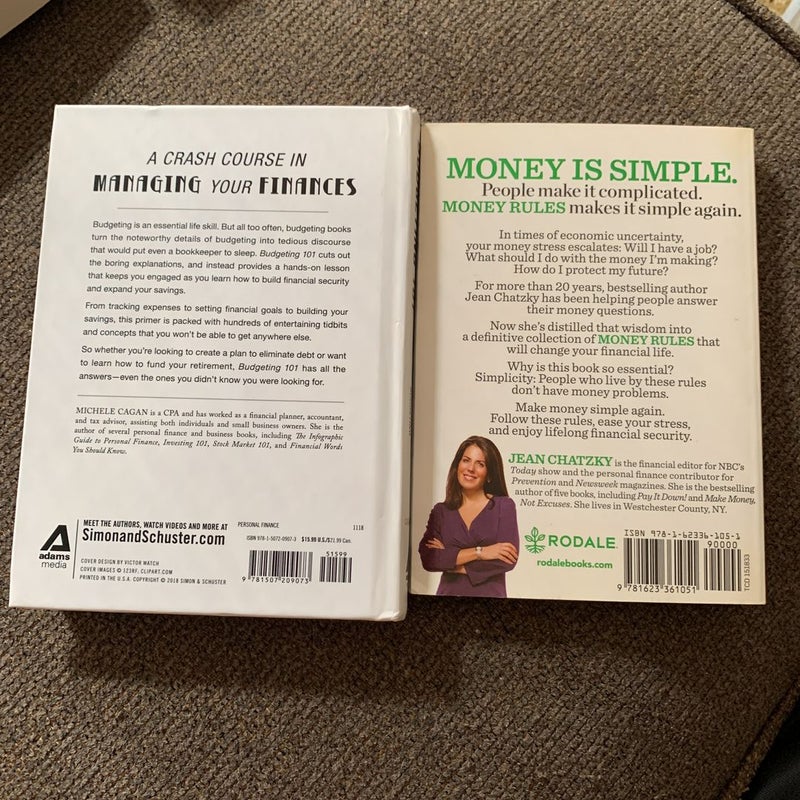 2 books on budgeting and financing.