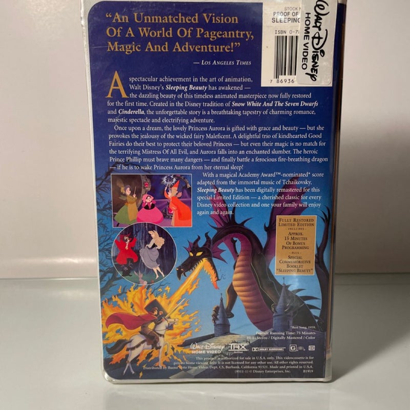 Walt Disney's Masterpiece SLEEPING BEAUTY Fully Restored - Limited Edition VHS