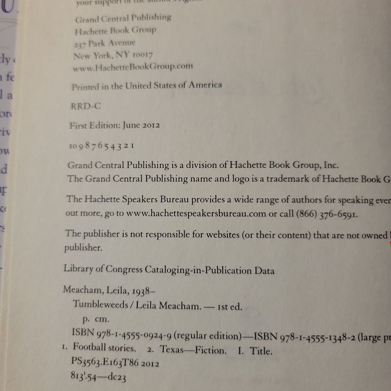 Tumbleweeds (2012 First Edition)