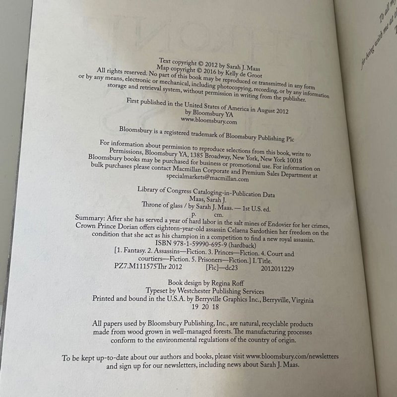 Throne Of Glass First Edition