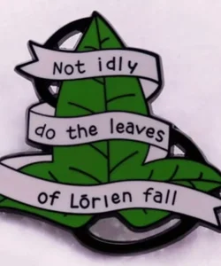 LOTR Lord of the Rings Lorien Leaf Enamel Pin