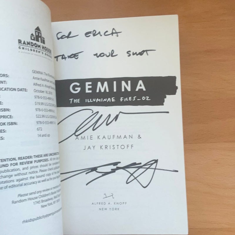 Gemina (signed ARC)