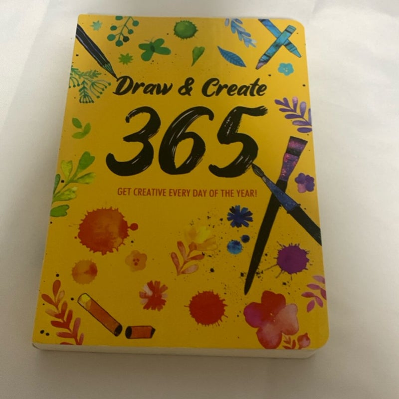 Piccadilly Draw + Create 365 Coloring Book 8.5"x 6"