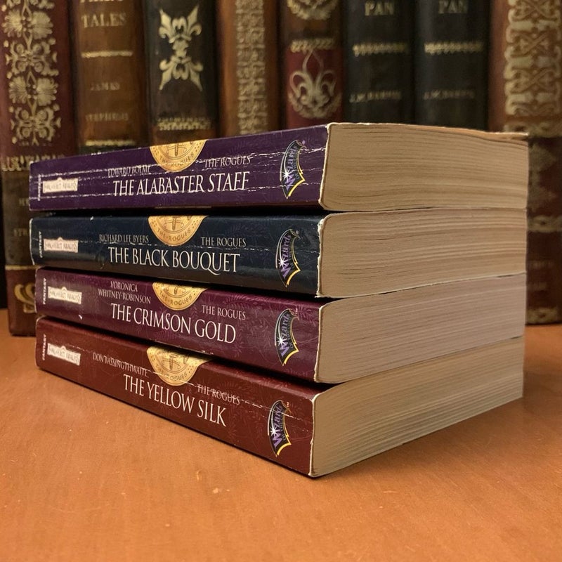 Complete Rogues Series 1-4: The Alabaster Staff, The Black Bouquet, The Crimson Gold, The Yellow Silk, All First Edition First Printing