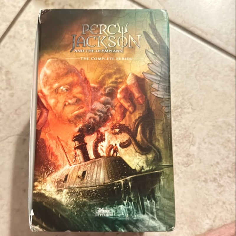 Percy Jackson and the Olympians 5 Book Paperback Boxed Set (new Covers W/poster)