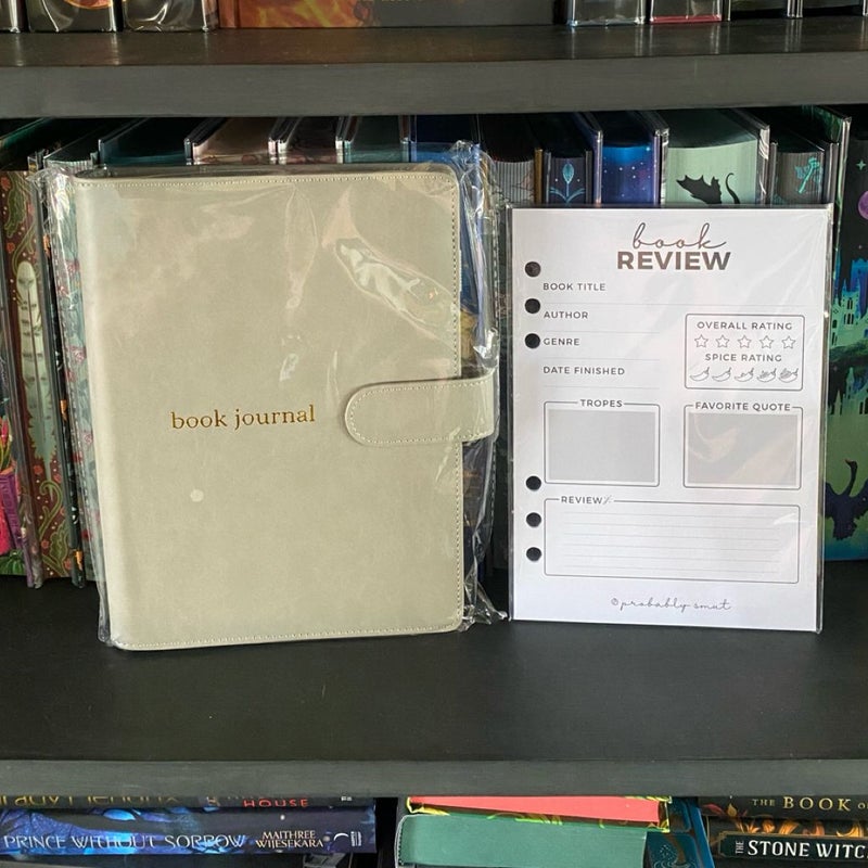 Probably Smut Book Box - Book Journal and Book Review Pages 