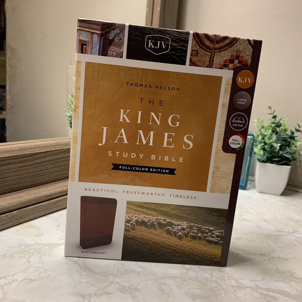 The King James Study Bible, FullColor Edition [Brown] by Thomas