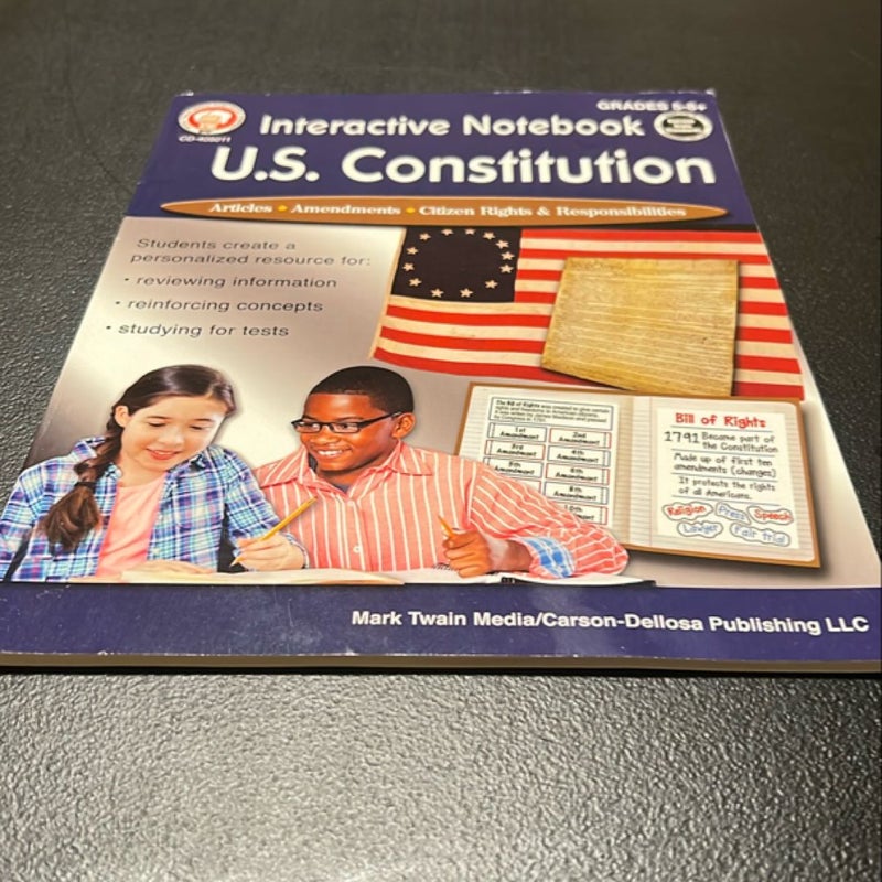 Interactive Notebook: U. S. Constitution, Grades 5 - 12