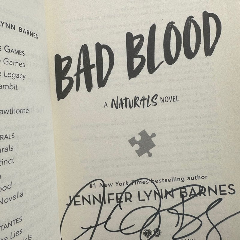 The Naturals Series Jennifer Lynn Barnes Signed