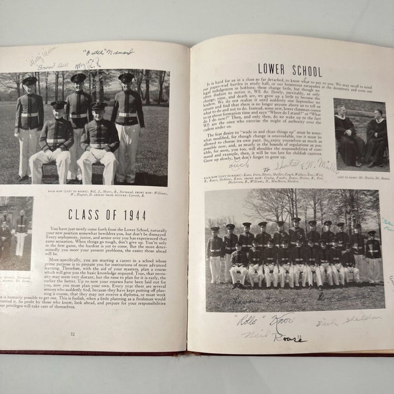 1941 De Veaux School Yearbook Niagara Falls NY Boys Church Prep Military Chevron