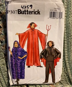 Costume Cape or Cloak Sewing Pattern Adult Size LG-XL