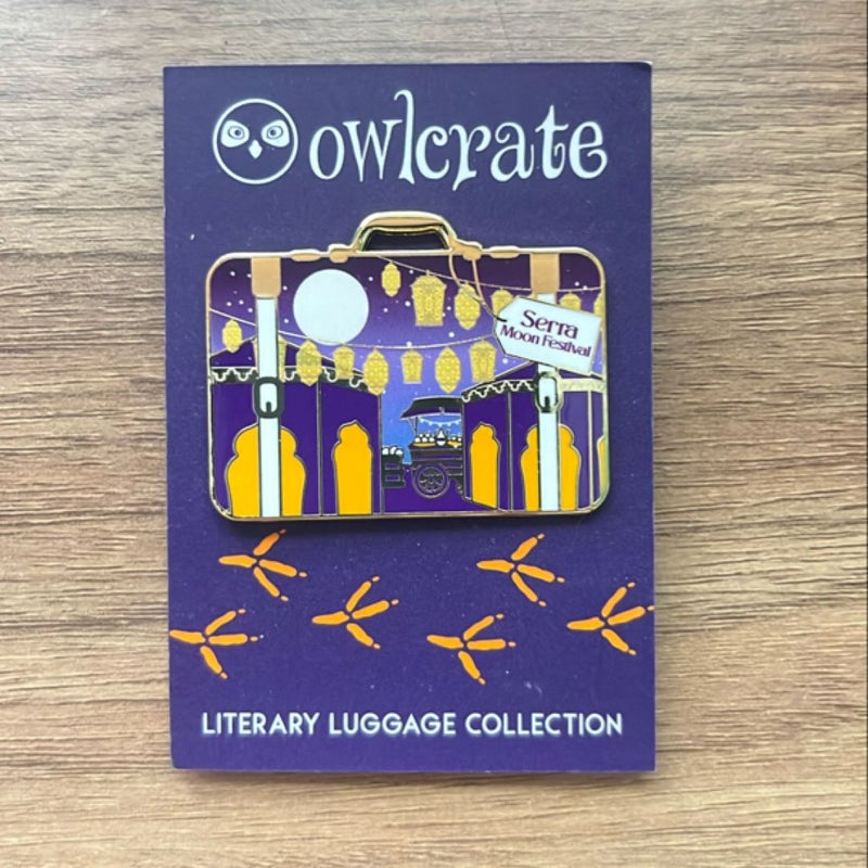 OWLCRATE literary luggage pin