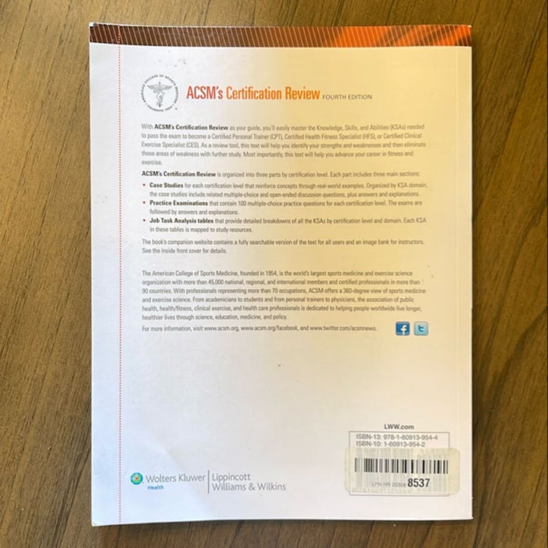 ACSM's Certification Review