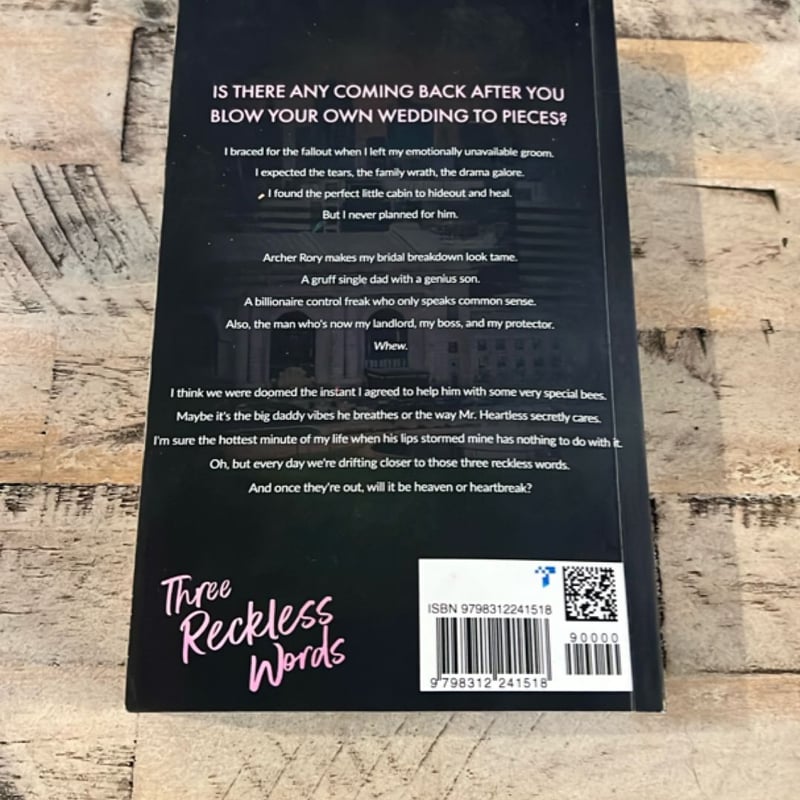 Three Reckless Words: a Grumpy Sunshine Romance