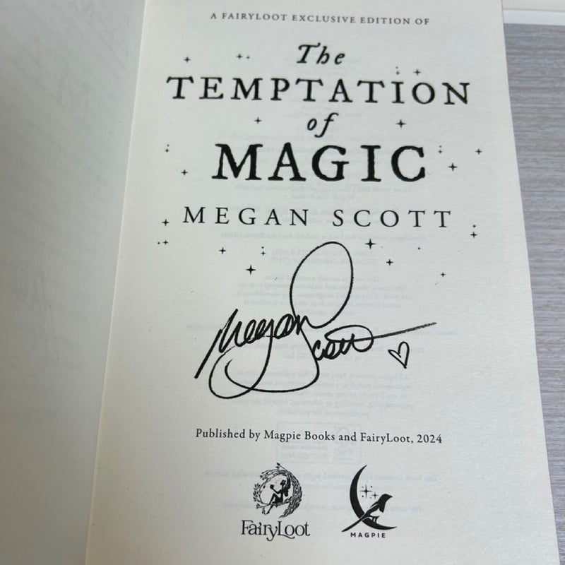 The Temptation of Magic (Signed Fairyloot NEW HC 2024)