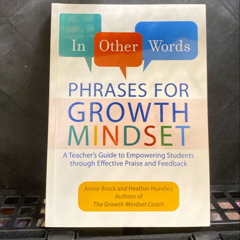 In Other Words: Phrases for Growth Mindset